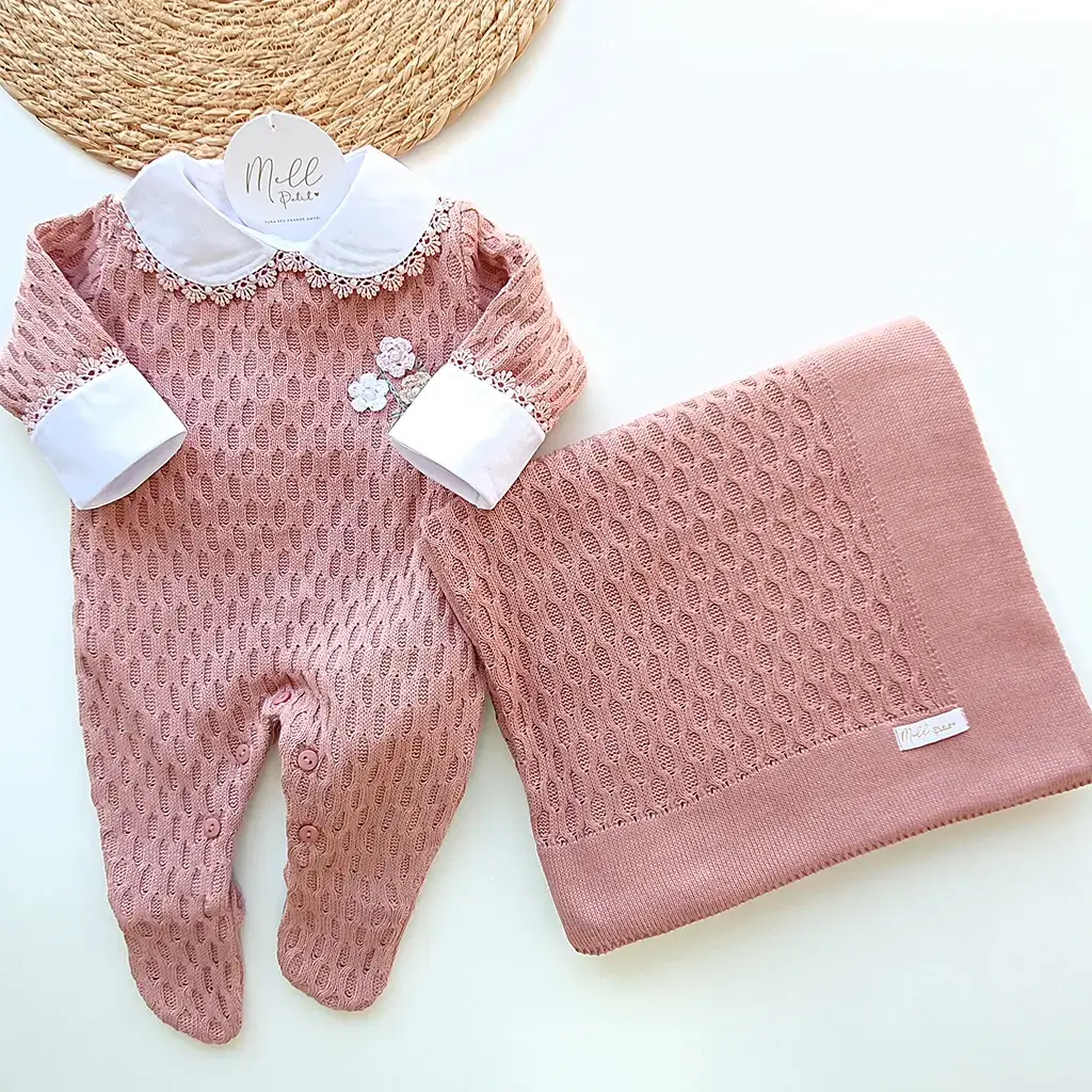 Kit Bambina Floral Crochê