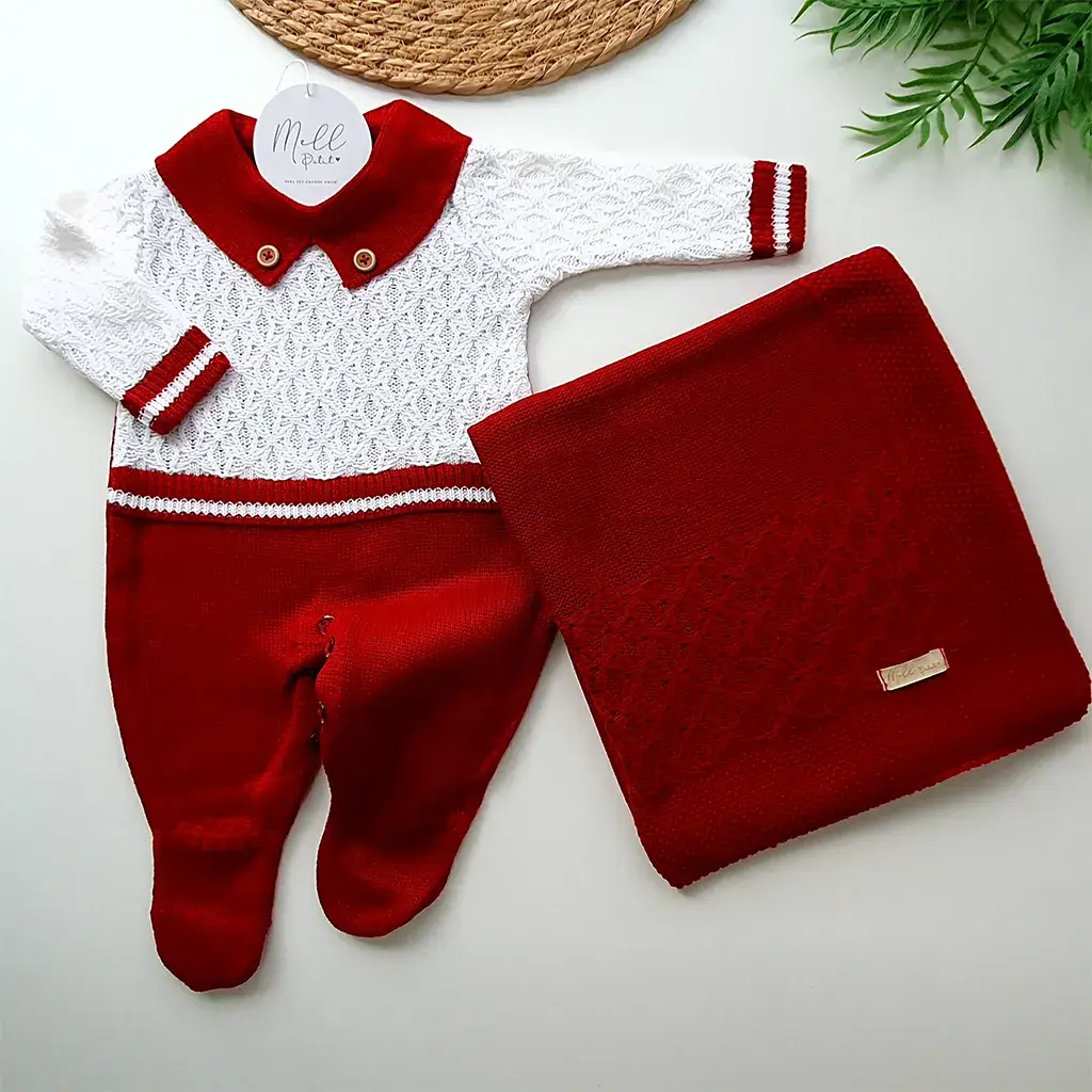 Kit  Saída Maternidade Bicolor Botões