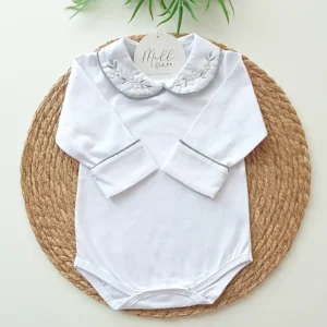 Body Gola e Punhos Floral