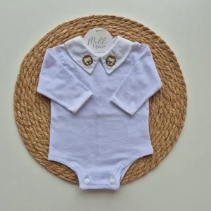 Body gola bordada Leãozinho