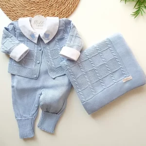 Kit Saída Maternidade Milão Quadriculado