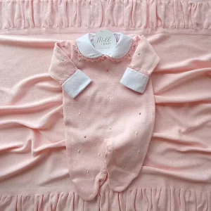 Kit Poá Relevo Colorido Rosa- Manta Drapeada